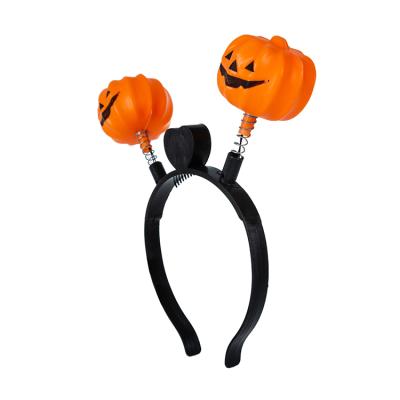 China Halloween Luminous Cheap Promotional Pumpkin Gift Buckle Stage Performance Supplies Ghost Festival Party Head Headdress for sale