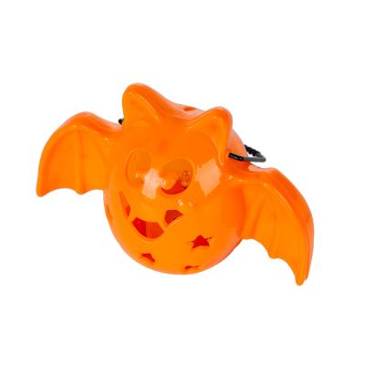 China Bright Promotional Sale OEM Light Up Kids Gift Halloween Plastic Bat Shaped Hanging Lanterns for sale