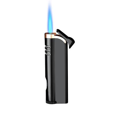 China Promotional Torch Windproof Cool Refillable Butane Gas Refillable Gas Lighter Custom Stylish Minimalist for sale