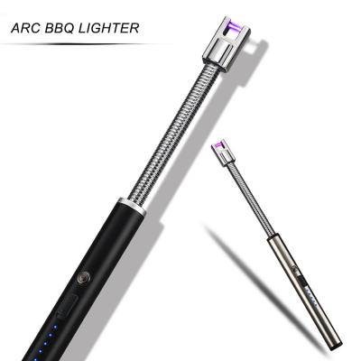 China Single Arc Usb Electric Cigarette Lighter Windproof Rechargeable Flameless Flameless for BBQ Candle for sale