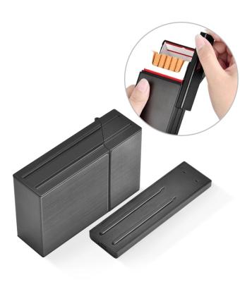 China Cigarette Holder Usb Rechargeable Cigarette Box Lighter Minimalist Detachable Mini Lighter Lighter for sale