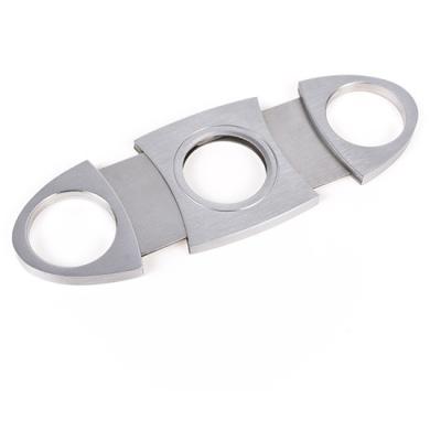 China Manufacturers Spot Wholesale Cigar Two Edged Scissors Portable Single Edge Stainless Steel Cigar Cutter Cigar Scissors 9*4cm for sale