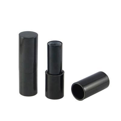 China Magnetic Type Round Black Empty Eco-friendly Magnetic Metal Lipstick Tube Packaging for sale