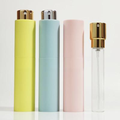 China 8ml 10ml 20ml Cosmetic Fine Mist Mini Empty Perfumes Bottles Colorful Plastic Atomizer for sale