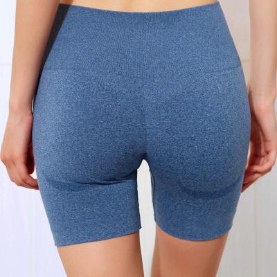 China Anti-Wrinkle Yoga Set Smile Design Tummy Control Even Waisted Leggings Seamless High Waist Short Workout Tight Fit Women Short Lift Up for sale