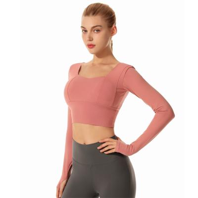 China Various Color Yoga Training Top Fashion Breathable Yoga Clothing Tops Factory Price for sale