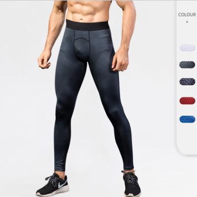 China 3d print waffle hombr gym pants men yoga tops sweat sweat joggers long pants elastane breathable cargo printed elastic tights men for sale