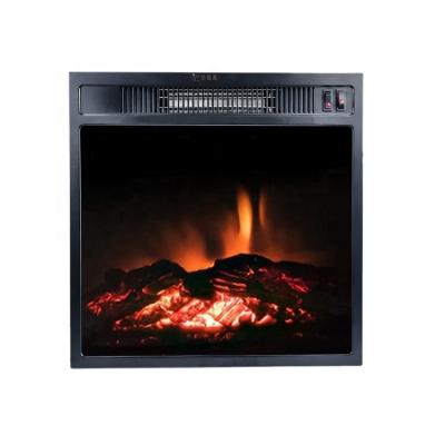 China Hotel OEM Straight Tempered Glass Small 3D Heater Fireplace With Remote Control 18 Inch Indoor Insert Electric for sale