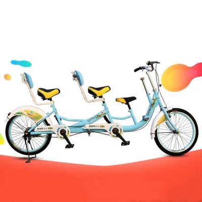 China New Style Safety Three Person Bicycles Three Seater Steel Bike Tandem Bike For Adults for sale