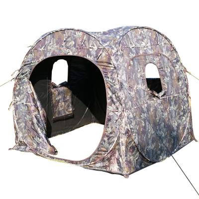 China Wholesale Portable Outdoor Tent Double Diagonal Tying Type Camouflage Hidden Outdoor Hunting Tent for sale