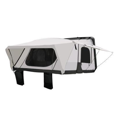 China Diagonal Tying Type Overturning Hard Top Camping Tent Tour 3-4 People Self Propelled Automatically Opens Car Awning Roof Tent Car Awning for sale