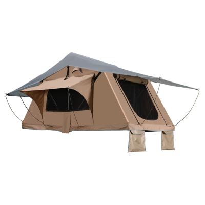 China Wholesale High Quality Diagonal Tie Down Type Car Awning Rain Throw Outdoor Self-propelled Camper Tent Land Car Top Tent for sale