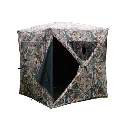 China Diagonal tie type tent camouflage photography bird outdoor hunting wild tent free to build double outdoor camping hunting tents for sale