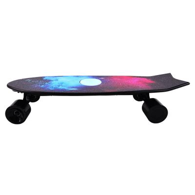 China Durable/Portable Hot Selling Magic Color 10km 350W Custom One-piece Skateboard 7 Layers Maple Waterproof Electric Skateboard for sale