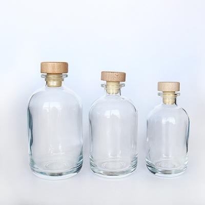 China 2021 100ML 250ML 350ML 500ML High Quality Clear Leakproof Portable Viable/Frosted Juice/Fruit Wine Drinking Bottles With Cork Popular for sale