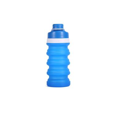 China Folding Portable Collapsible Water Bottle Bottle Silicone Outdoor Travel Drinks Cup With Carabiner Collapsible Cup for sale