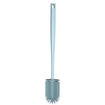 China Sustainable Silicone Toilet Brush With Long Handle Soft Stiffens Cleaning Reading Brush , Clean Blind Spot , Wall Mounted Toilet Cleaning for sale