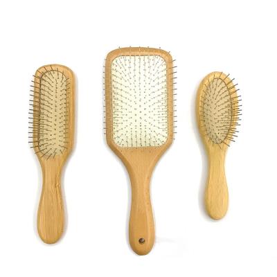 China Comb + Hair Smooth+Massage Brush Amazon Massage Brush Hair Brush Comb Scalp Hair Care Comb Healthy Bamboo Wood Comb Paddle Cushion Professional Healthy Hair Loss for sale