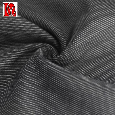 China Denimlook bonded cotton polyester and polyester microfiber to shear bonded fabric with metallic denim look for sale