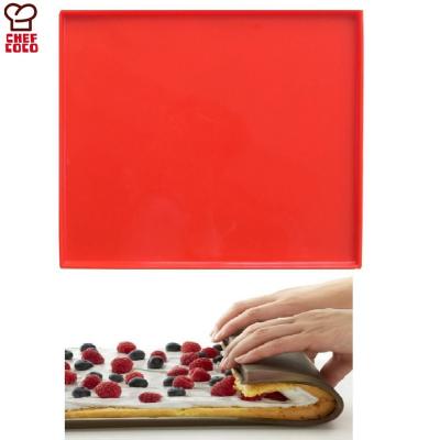 China Log Tray Rectangular Shape Disposable Flexible Silicone Baking Cookie Cookie Pan Baking Tools for sale