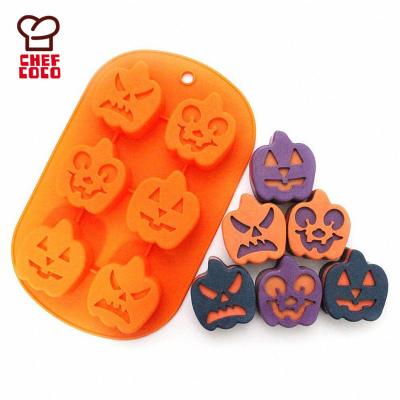 China Non Viable Stick Silicone Halloween Baking Molds For Cake Bun Chocolate Jelly Candy Mold for sale