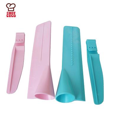 China #L Viable Wholesale High Quality Adjustable Plastic Smoother 2pcs Cake Spatula Set for sale