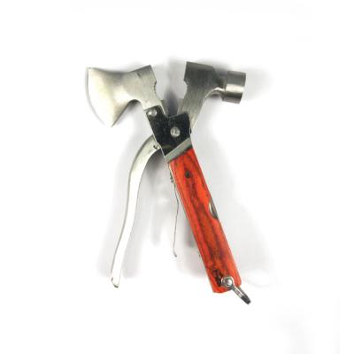 China Imagination Safety Unrated Double Headed Camp Marquetry Handle Outdoor Multitool Ax With Hammer And Knife for sale