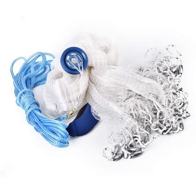 China PA brand hot selling throwing net and stainless steel platinum fishing net cheap custom single hand wire Loopless for sale