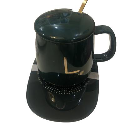 China Viable Customized Logo Temperature Control 55 Degrees Coffee Heated Mug Heater Electric Cup Filling for sale