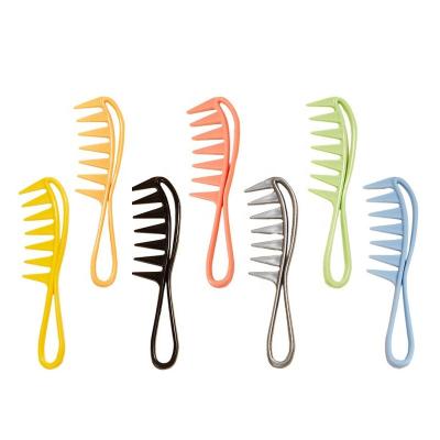 China For Home Use Best Selling Plastic Wide Tooth Hollow Out 3D Handle Hair Care Comb for sale