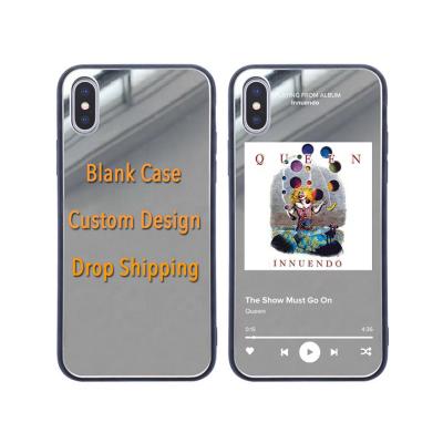 China Anti-drop Drop Shipping Fashion Mirror Case For iPhone 7 8 Pro 11 12 Print Max UV Custom Design Cell Phone Case for sale