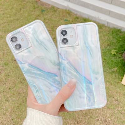 China 2021 Newest Exquisite Marble IMD TPU Plating Artistic Gradual Change Laser Mobile Phone Back Cover Case For Iphone 7 8plus 8plus for sale