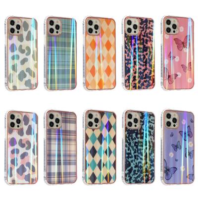 China Hot Selling Cool New Back Promotion 2021 Color Leopard Print Design Laser Cell Phone Cases Cover Case For Iphone X12 pro for sale