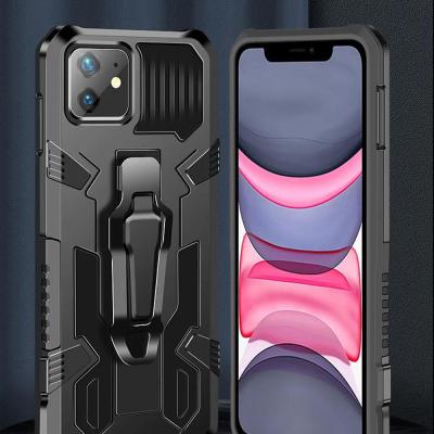 China Exquisite Heavy Duty Shockproof For iPhone 12 Armor Case 11Black High Quality Phone Cases With Kickstand 12 pro Max Series Cover For Men for sale