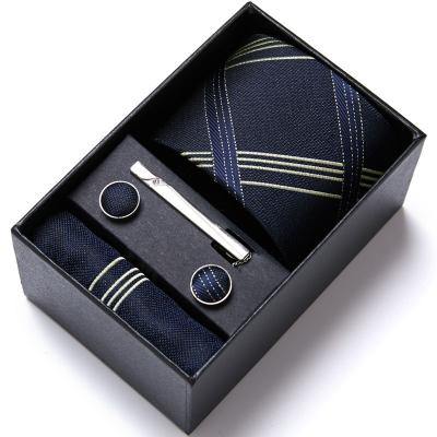 China Fishion Guangzhou Factory Product Casual Formal Tie For Men Tie Silk Jacquard Woven Corbatas Gift Box Tie for sale