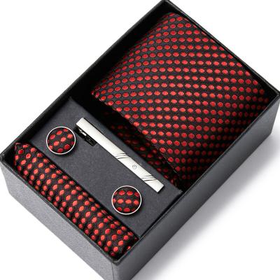 China Fishion Silk Tie And Pocket Casual Formal Square Men Skinny Neck Tie Set With Gift Box for sale