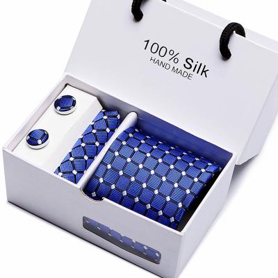 China 2019 New Gift Box Fishion Men's Tie 7.5cm Silk Paisley Ties Formal Casual For Men Tie Set for sale