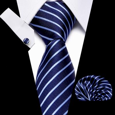 China Fashion Casual Formal Men's Classic 7.5cm Tie Handkerchief Sets Size Quality 100% Silk Tie Set for sale