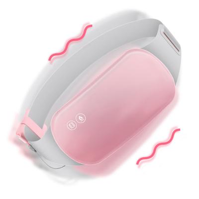 China Female Abdominal Waist Massager Heat Pain Heating Menstrual Period Heated Cramp Massager Belt Waist Massager Relief EMS With And Periods for sale