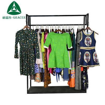 China Package used clothes in china ladies cotton high quality dress for sale