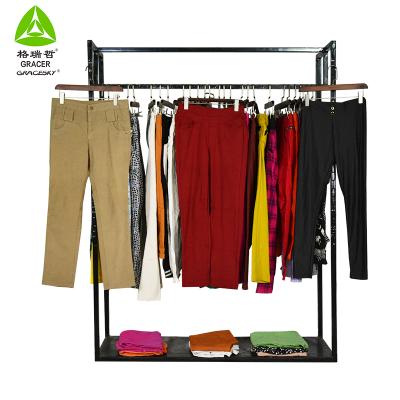 China Bundle Used Clothing Fashion Ladies Cotton Pants Used Clothes Bales for sale