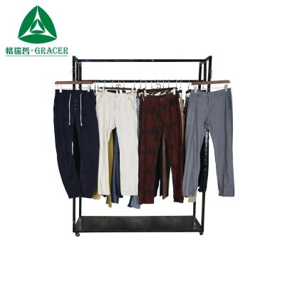 China Bundle Used Mens Cotton Trousers Supplier Recycling Second Hand Clothes Into Bales For Uganda for sale