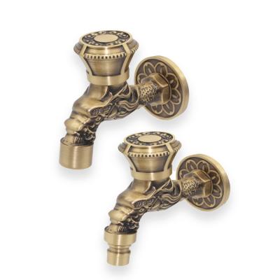 China Antique All copper antique faucet Quick opening European style outdoor garden faucet for sale