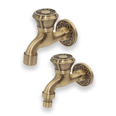 China Antique European style brass copper  bibcock washing machine mop pool garden outdoor faucet for sale