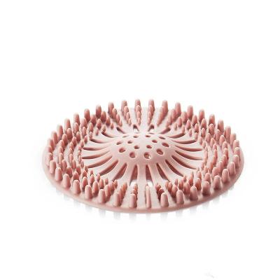 China Modern Bangqi Kitchen Bathroom Silicone Hair Stopper Sink Strainers Floor Shower Drain Cover Straine For Hair Catcher for sale