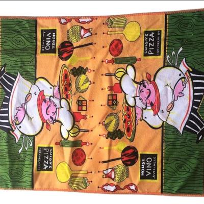 China Kid Safe Customizable Fashion Printed Microfiber Tea Towel for sale