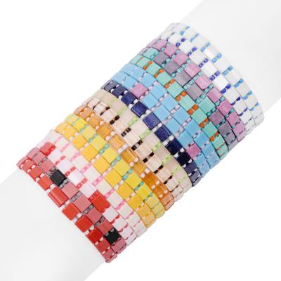 China Fashion 17 Styles Miyuki Delica Tila Beads Bohemian Bracelets For Women Summer Beach Jewelry Custom Bangle for sale