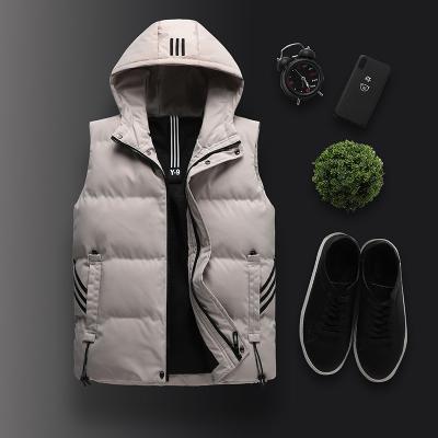 China Sustainable Custom Hooded Sleeveless Winter Outwear Jackets Mens Stripper Vest for sale