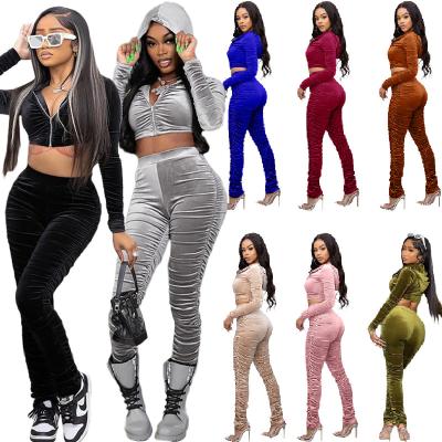 China Breathable Good Quality Low Price 2 Piece Pants Set Women Sweat Suit Set Boutique Clothing Women for sale