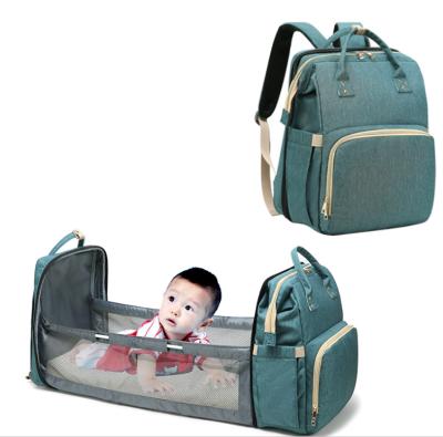 China With USB Dropshipping Mummy Diaper Bag Backpack Travel Baby Bag Convertible Diaper Backpack For Crib for sale